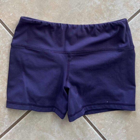 Medium Women's Purple Fleo Spandex Shorts - Picture 1 of 2